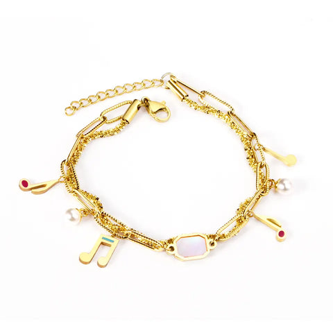 Buy Double Chain Bracelet, Satellite Ball Chain Bracelet, Layered Chain  Gold Bracelet, Double Silver Ball Bracelet, Gift for Her Online in India -  Etsy